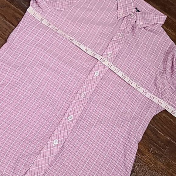 Vintage 70s Pink Plaid Button Down Shirt - Picture 7 of 12